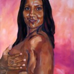 Nimathi, portrait, oil on canvas